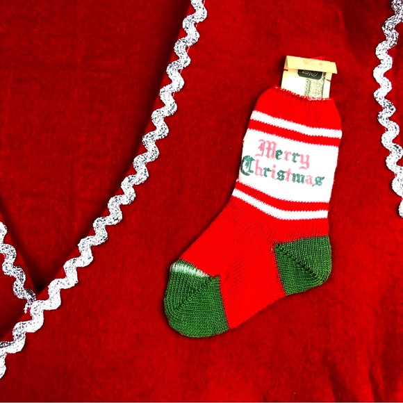 Vintage Handmade Holiday Christmas Vest - Ugly Christmas Sweater - Picture 4 of 12